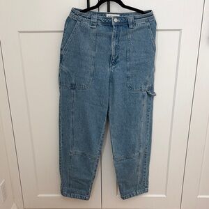 Blue Denim Cargo Pants